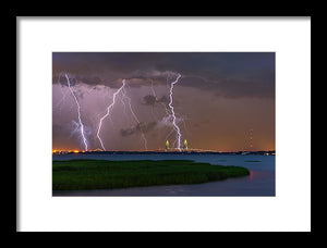 Lightning Bridge - Framed Print