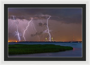 Lightning Bridge - Framed Print