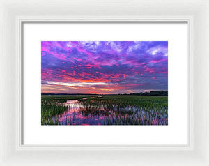 Cotton Ball Sky - Framed Print