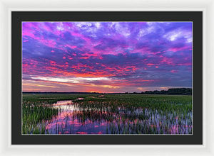 Cotton Ball Sky - Framed Print