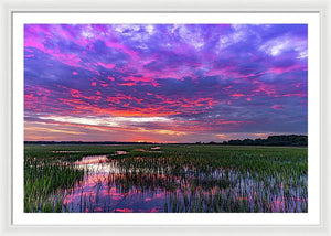 Cotton Ball Sky - Framed Print