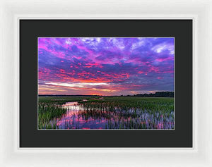 Cotton Ball Sky - Framed Print