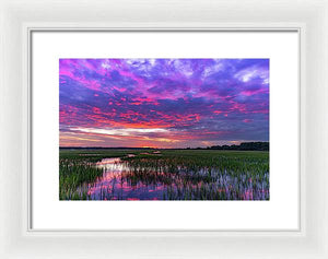 Cotton Ball Sky - Framed Print