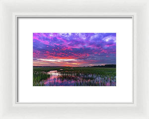 Cotton Ball Sky - Framed Print