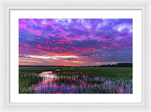 Cotton Ball Sky - Framed Print