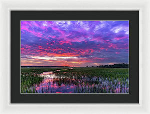 Cotton Ball Sky - Framed Print