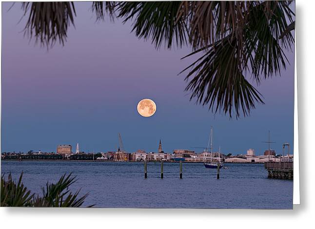 Flower SuperMoon - Greeting Card