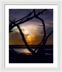 Folly Lightning - Framed Print
