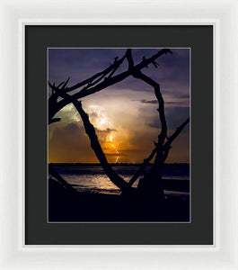 Folly Lightning - Framed Print