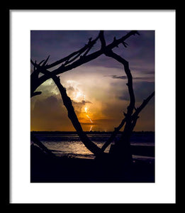 Folly Lightning - Framed Print