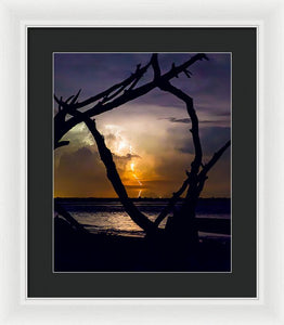 Folly Lightning - Framed Print