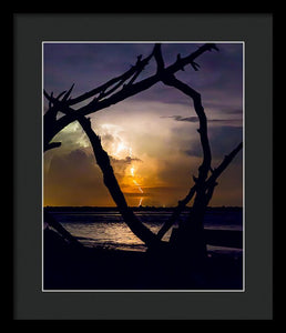 Folly Lightning - Framed Print