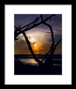 Folly Lightning - Framed Print