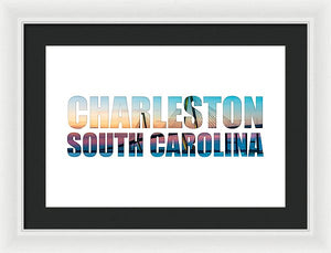 The Ravenel Bridge - Letters - Framed Print